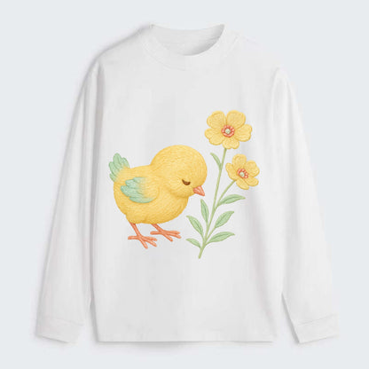 Yellow Chick - Classic Long Sleeve Shirt - White