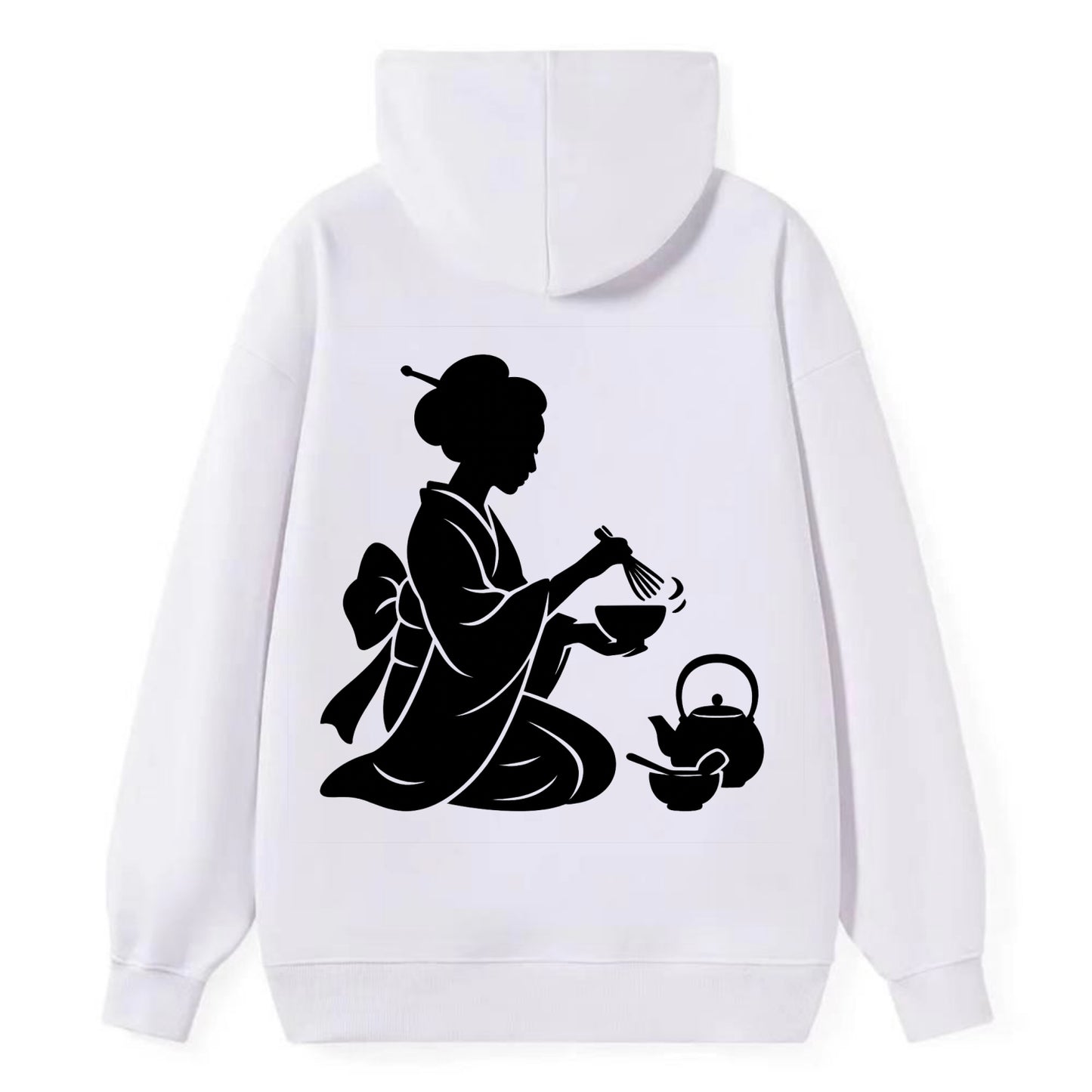 Geisha traditional tea ceremony - Classic Pullover Hoodie - White