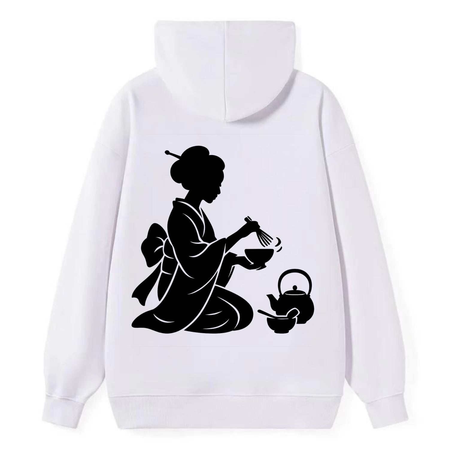 Geisha traditional tea ceremony - Classic Pullover Hoodie - White