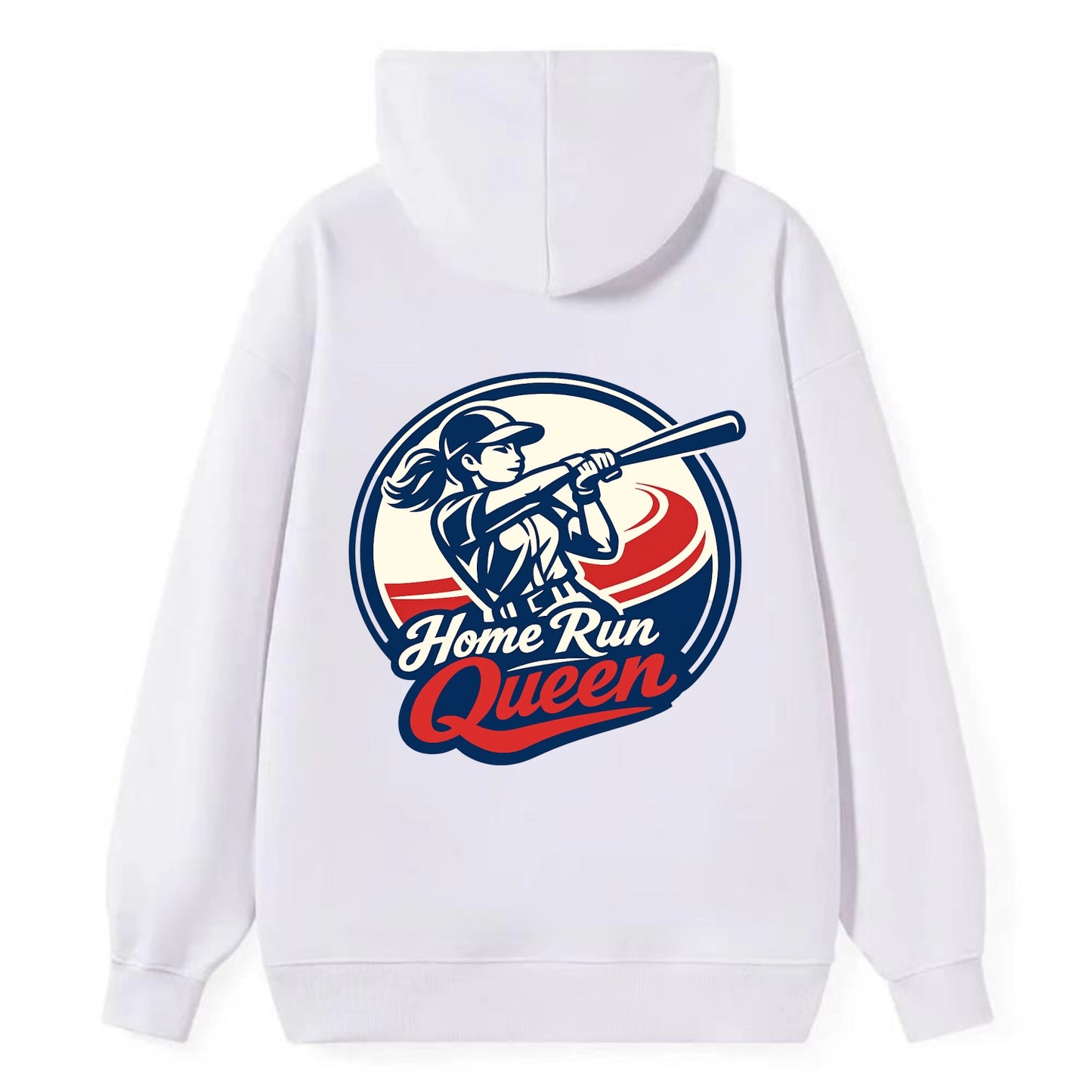 Feminine Power at Bat - Classic Pullover Hoodie - White