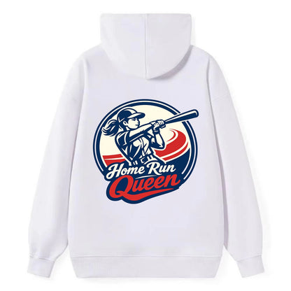 Feminine Power at Bat - Classic Pullover Hoodie - White