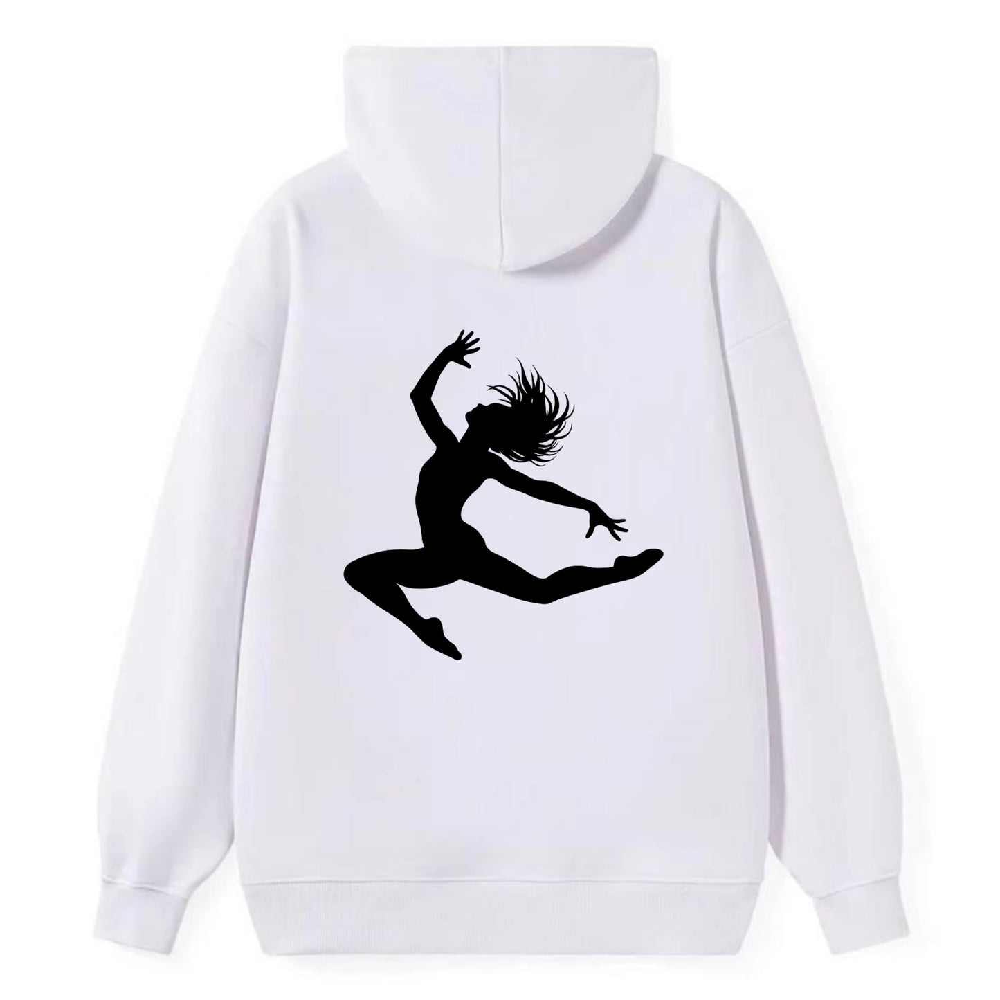 Contemporary dancer leap mid-air - Classic Pullover Hoodie - White