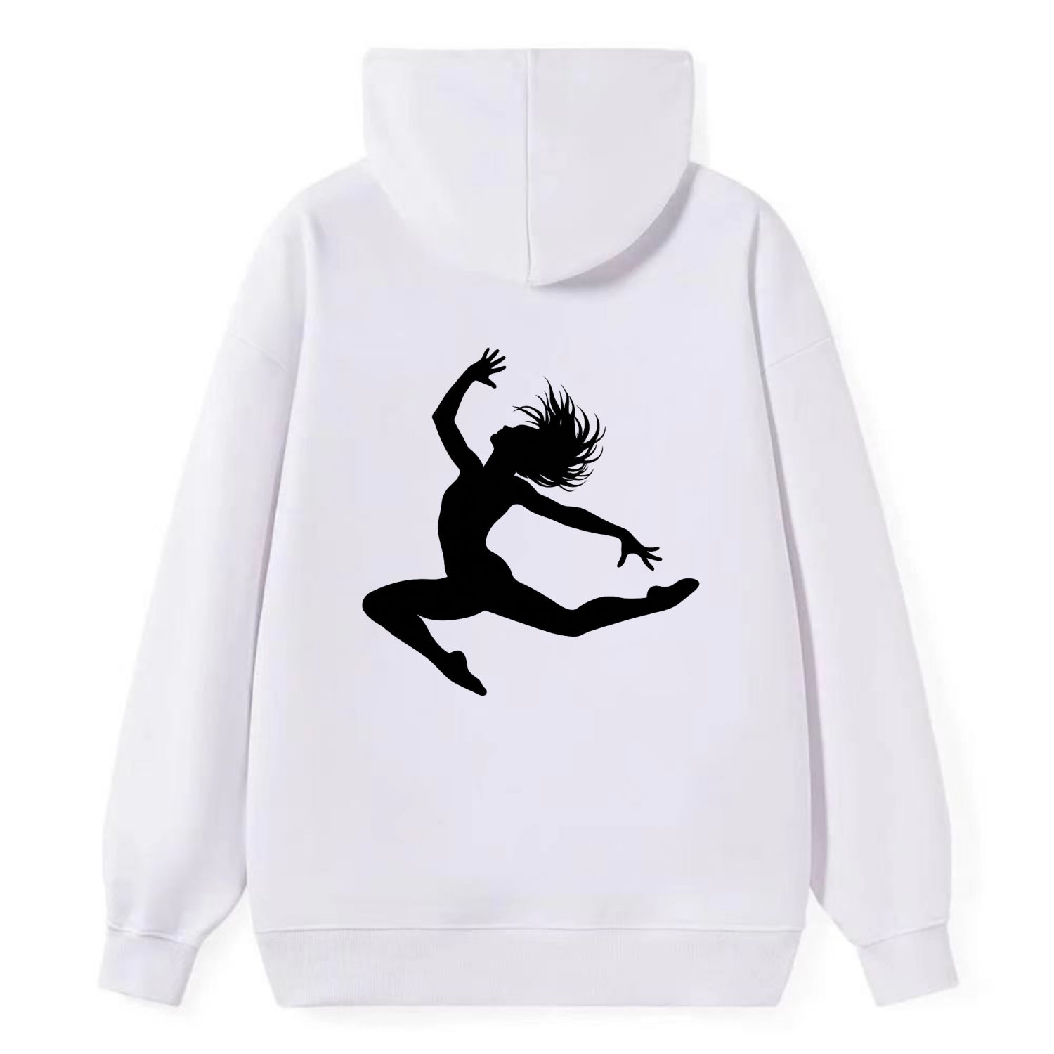 Contemporary dancer leap mid-air - Classic Pullover Hoodie - White