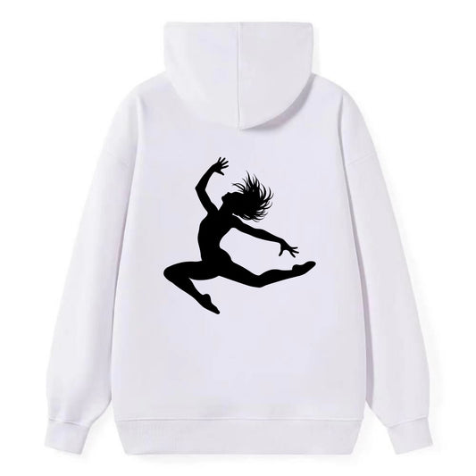 Contemporary dancer leap mid-air - Classic Pullover Hoodie - White