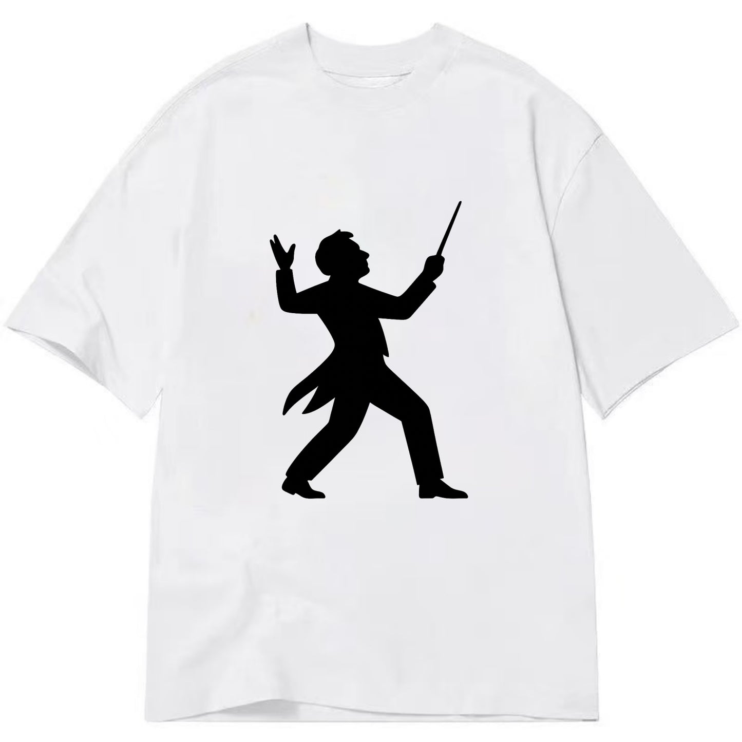 Conductor leading orchestra passionately - Classic T-shirt - White