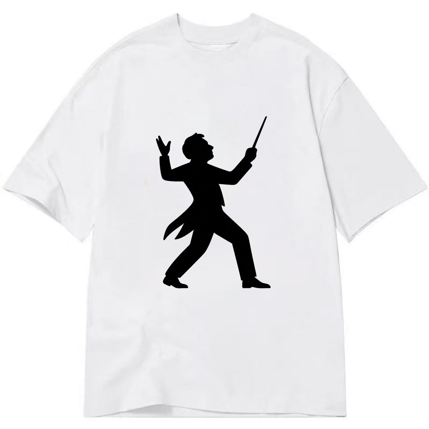 Conductor leading orchestra passionately - Classic T-shirt - White
