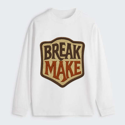BREAK;MAKE THE RULES Rebel Red Snapback - Classic Long Sleeve Shirt - White