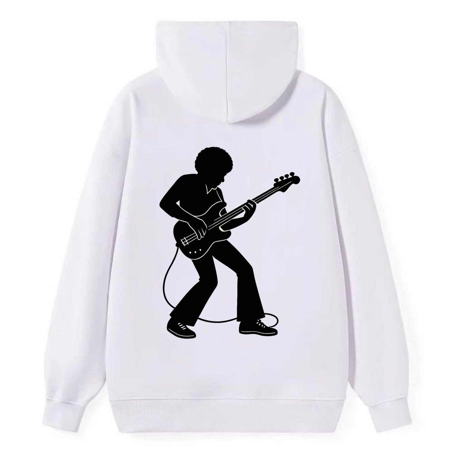 Bass guitarist slap technique - Classic Pullover Hoodie - White