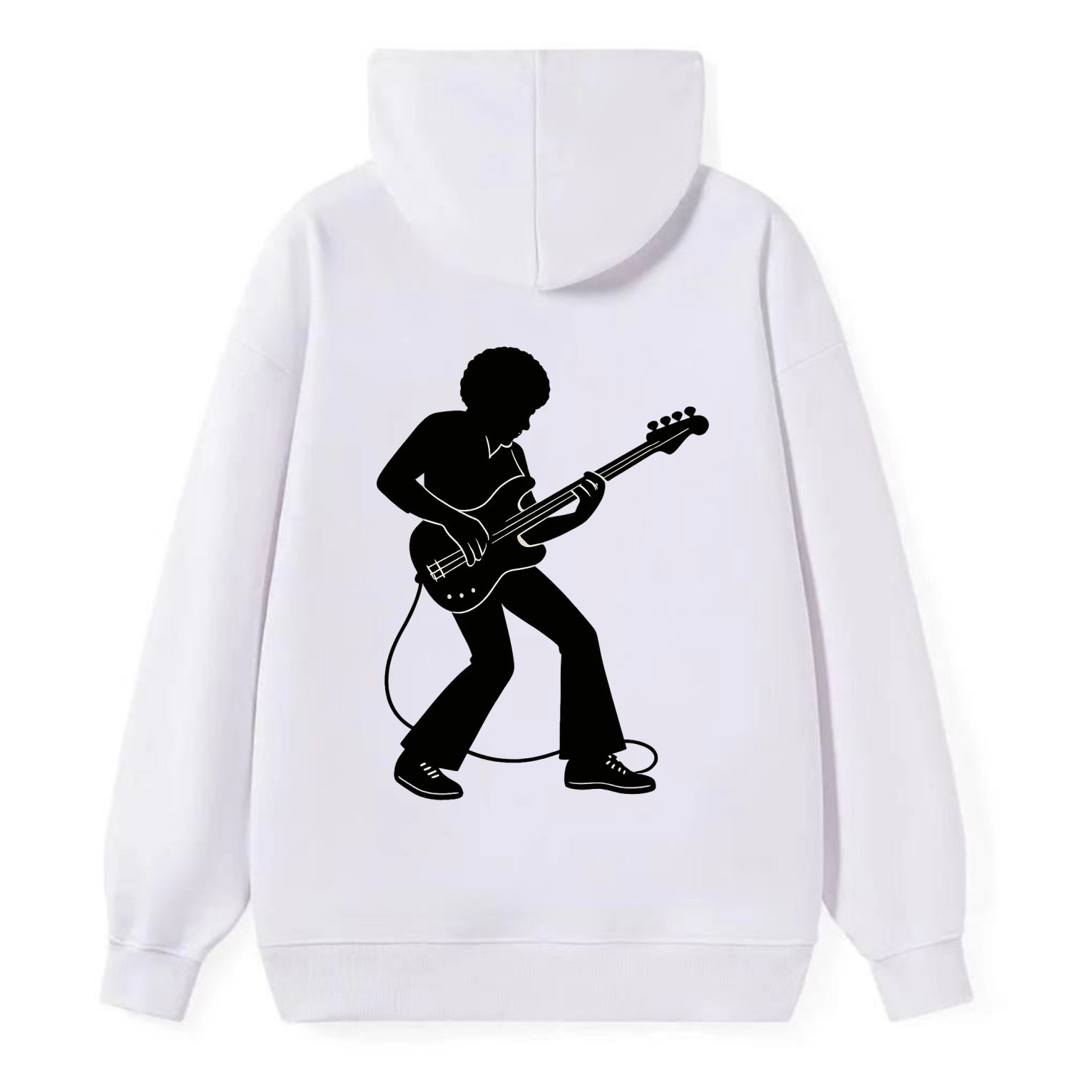 Bass guitarist slap technique - Classic Pullover Hoodie - White