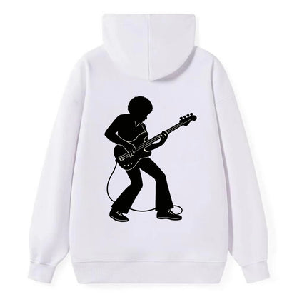 Bass guitarist slap technique - Classic Pullover Hoodie - White