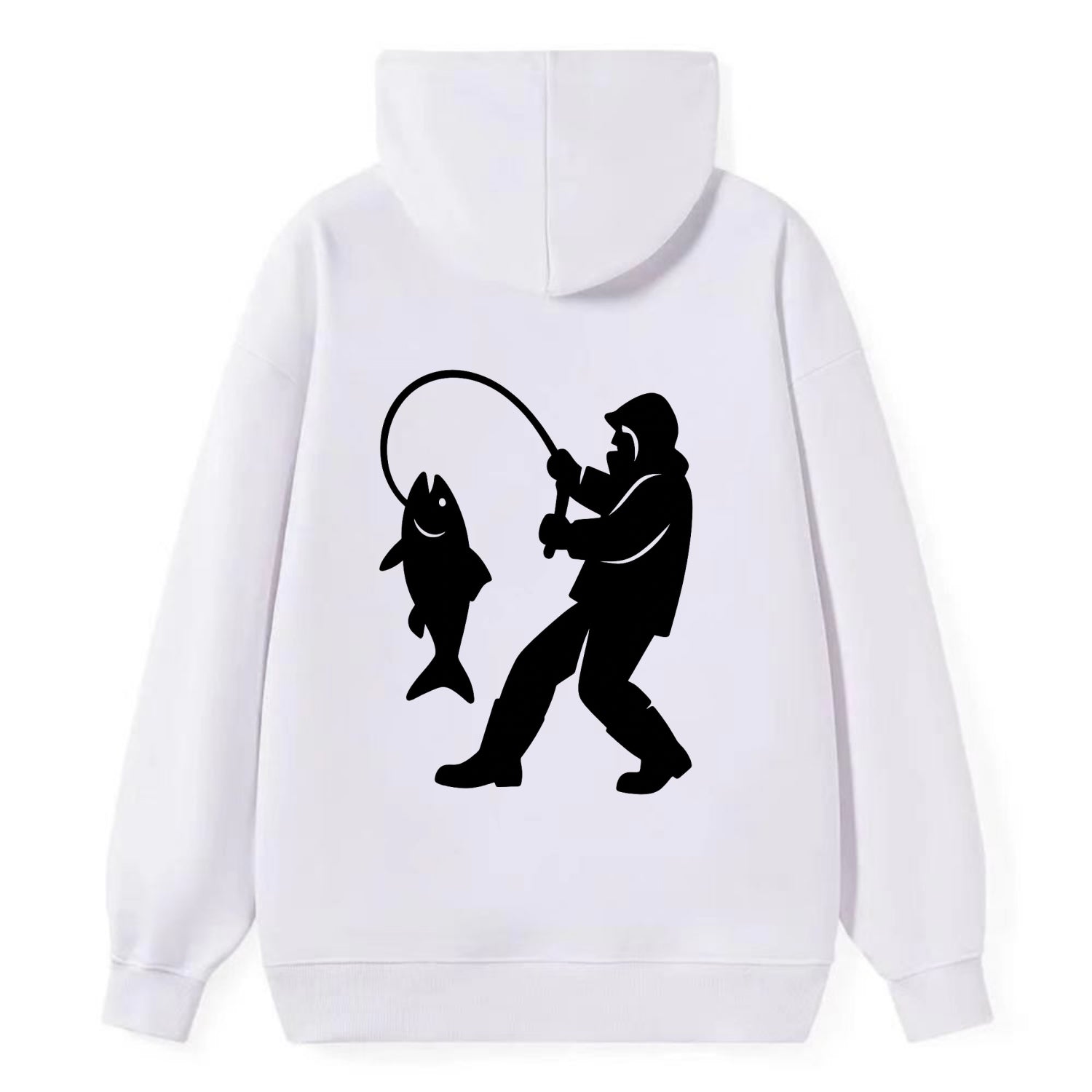 Alaskan fisherman hauling catch - Classic Pullover Hoodie - White