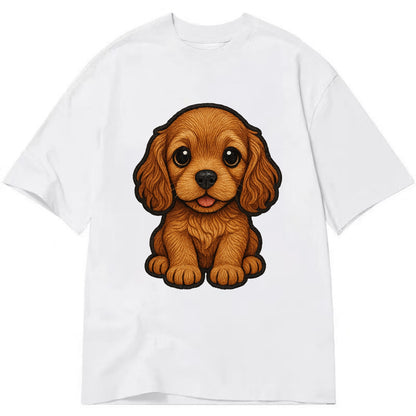 Baby Cocker Spaniel Puppy - long wavy ears, soulful eyes, silky coat, - Classic T-shirt - White