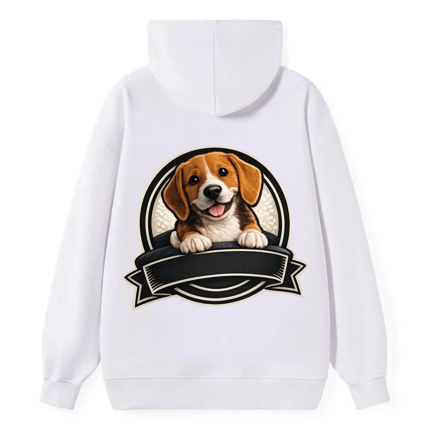 Paws Up Beagle - Classic Pullover Hoodie - White