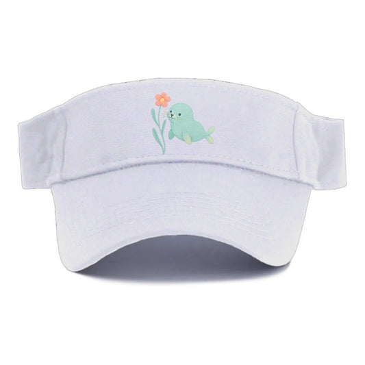 Mint Seal Pup - Visor - White