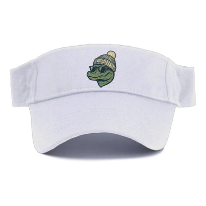 Gainesville Gator wearing Florida beanie - Visor - White