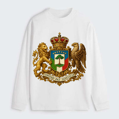 Equatorial Guinea Silk Cotton Tree Emblem - Classic Long Sleeve Shirt - White