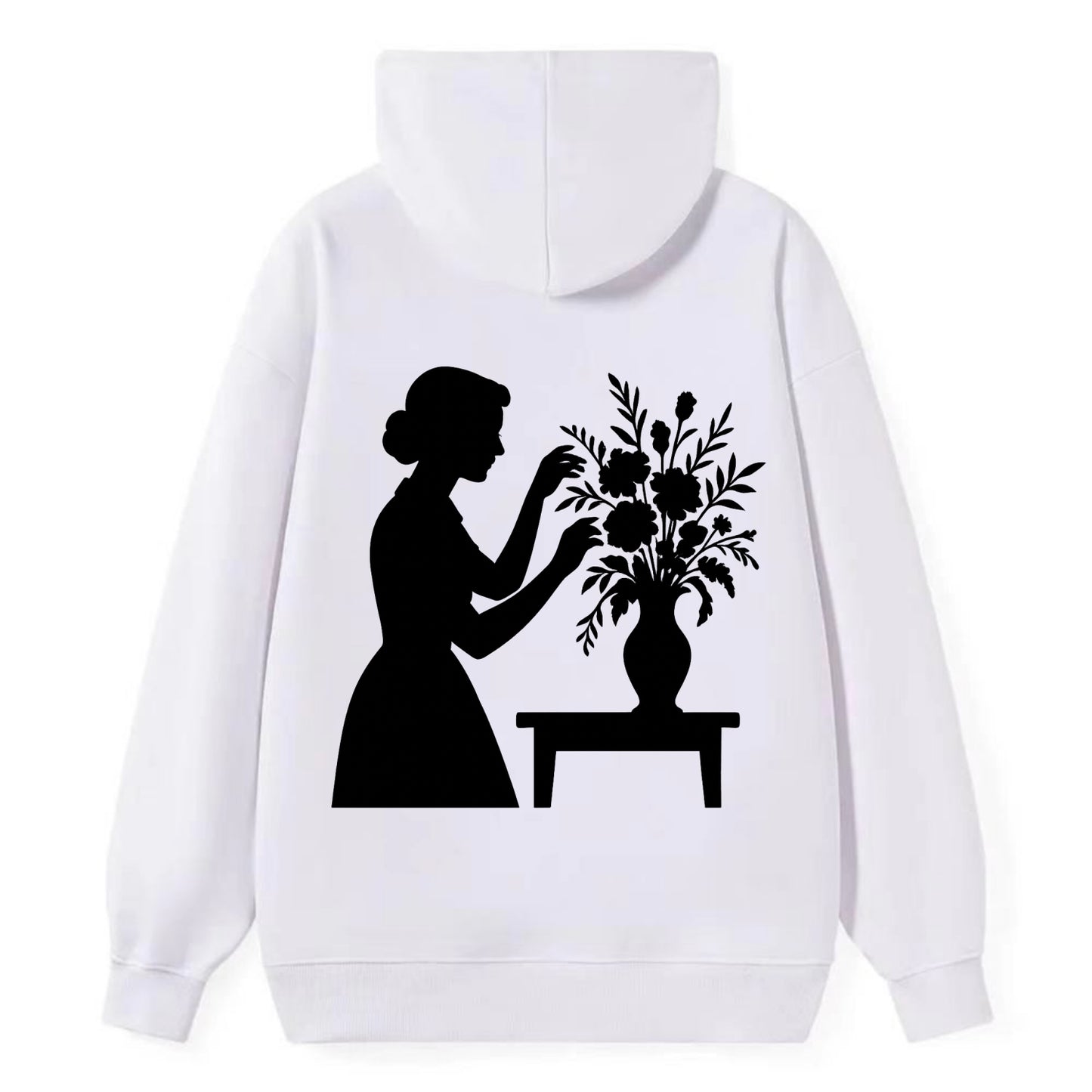 Florist arranging dramatic bouquet - Classic Pullover Hoodie - White