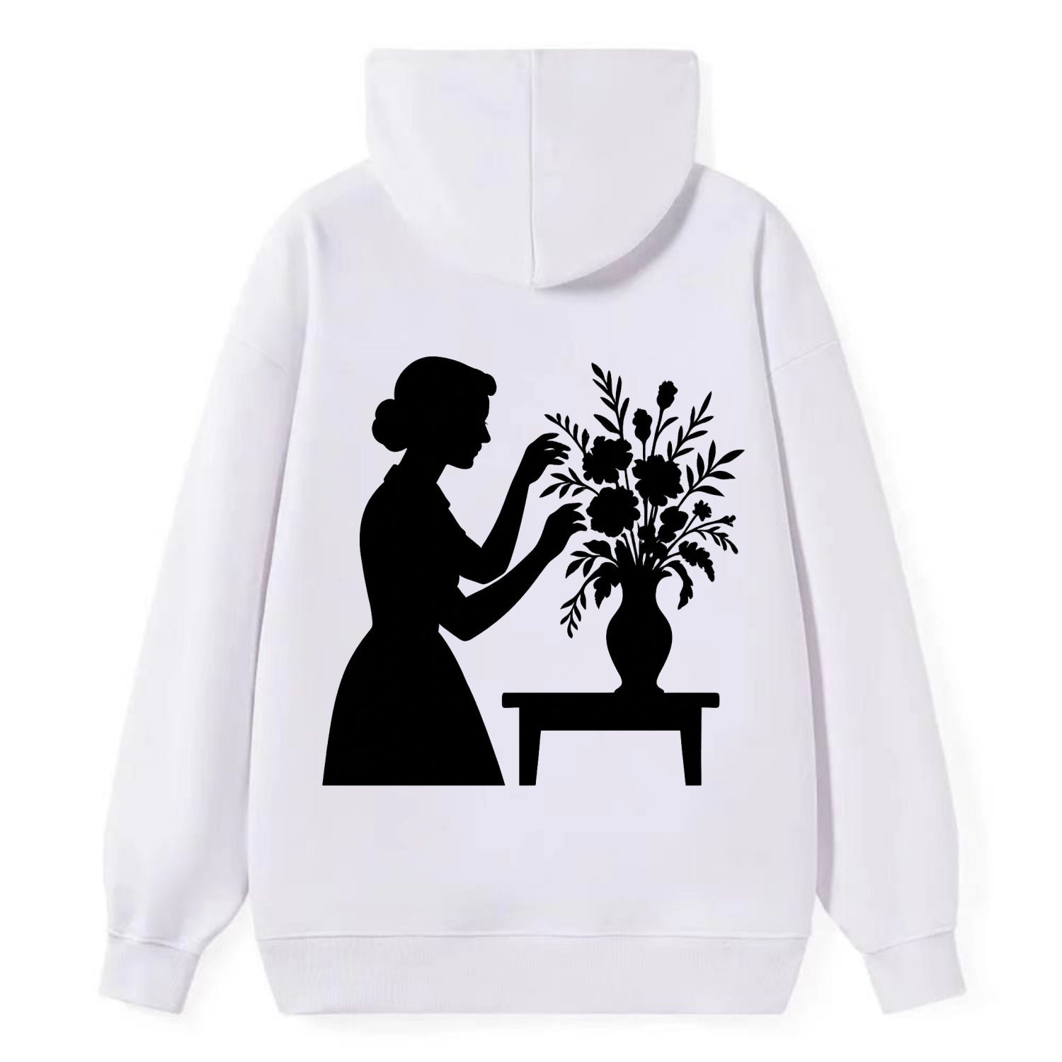 Florist arranging dramatic bouquet - Classic Pullover Hoodie - White