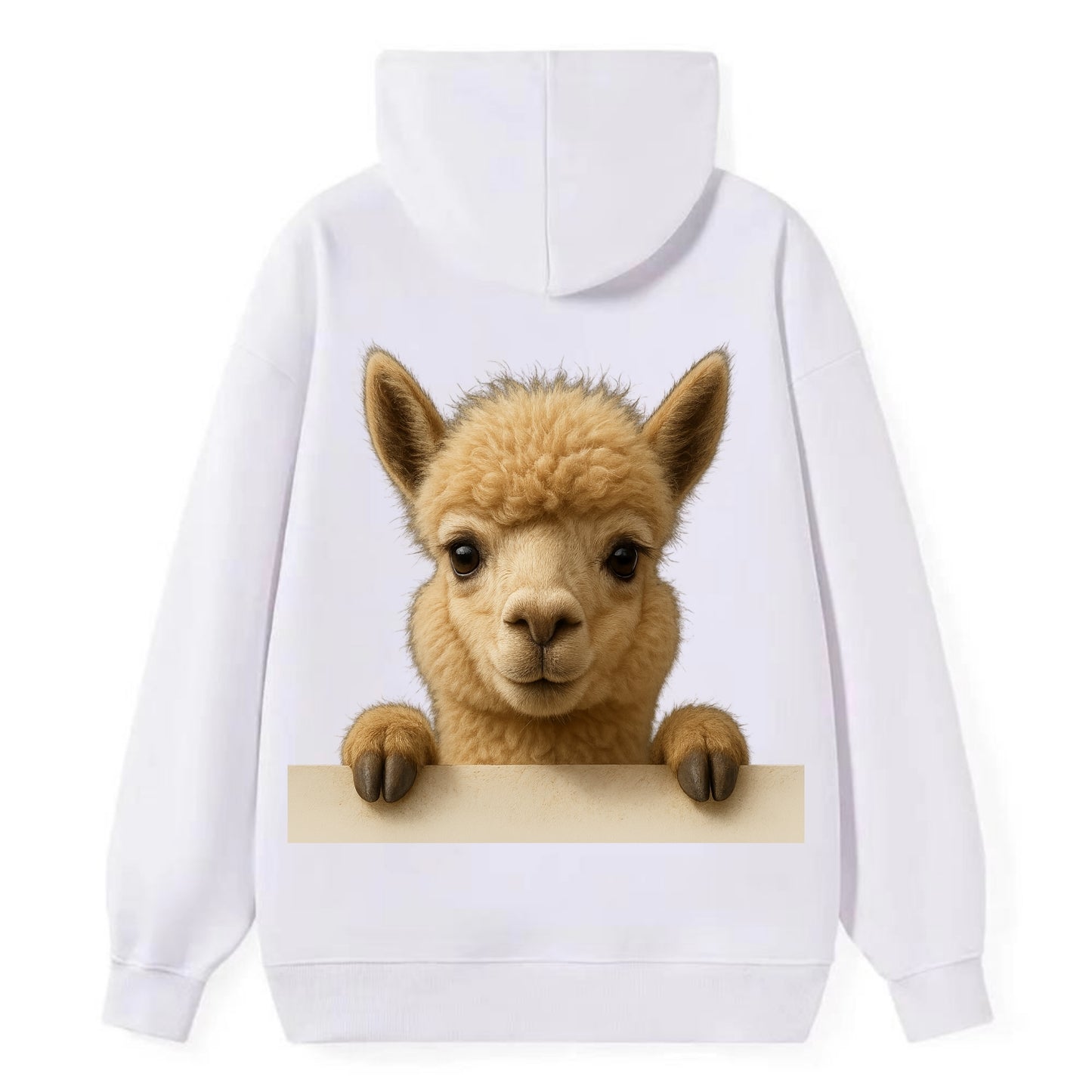 Alpaca  - Classic Pullover Hoodie - White
