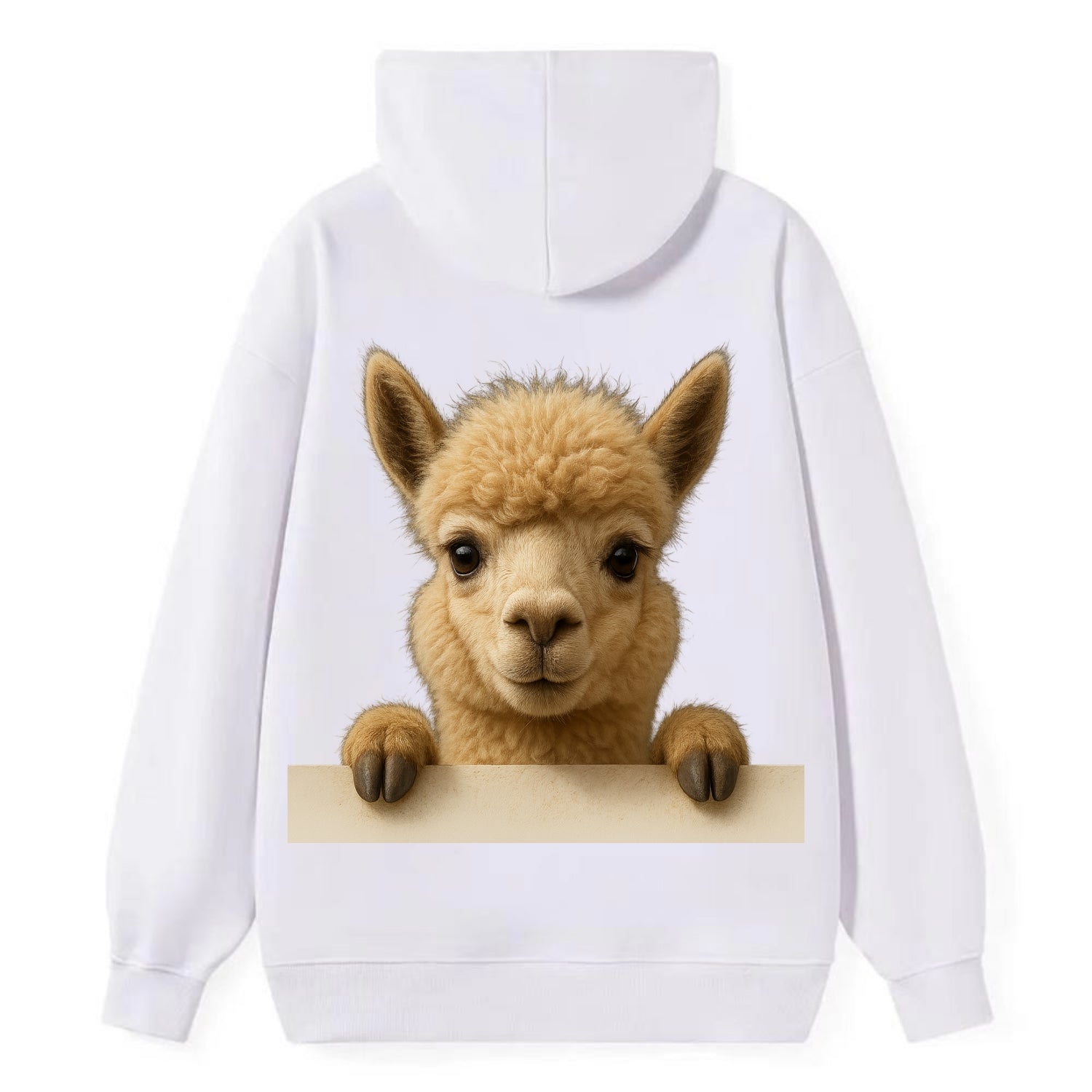 Alpaca  - Classic Pullover Hoodie - White