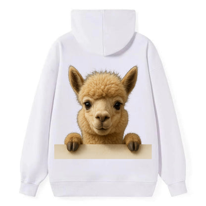 Alpaca  - Classic Pullover Hoodie - White