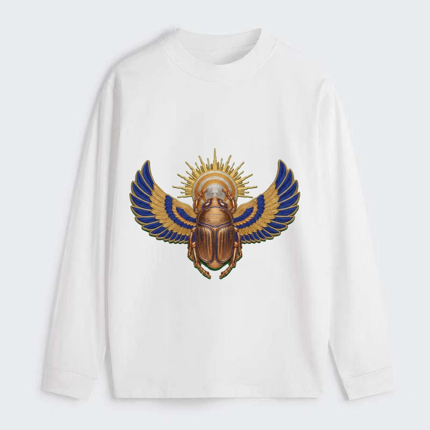 Winged Scarab - Classic Long Sleeve Shirt - White