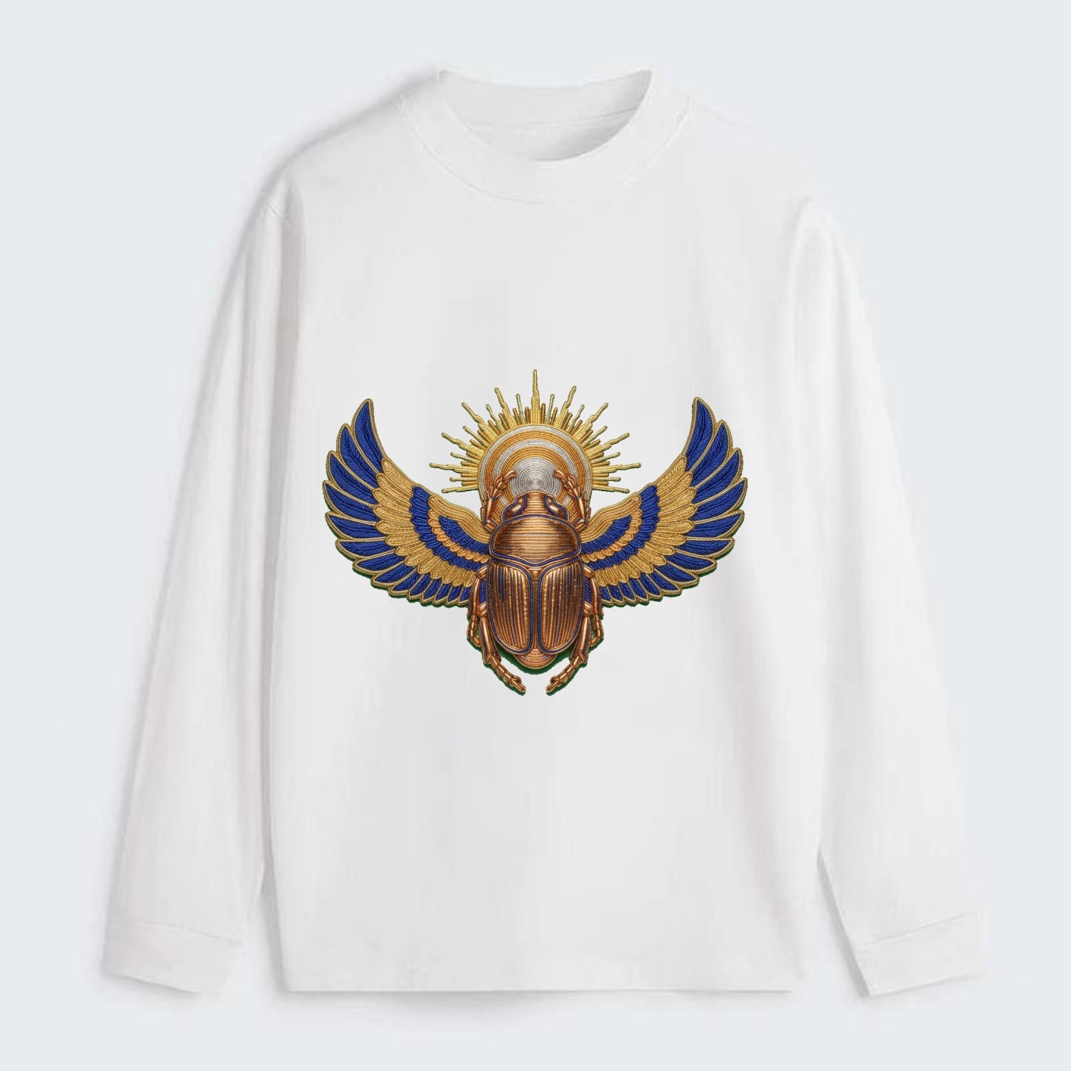 Winged Scarab - Classic Long Sleeve Shirt - White