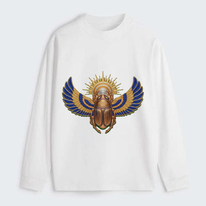 Winged Scarab - Classic Long Sleeve Shirt - White