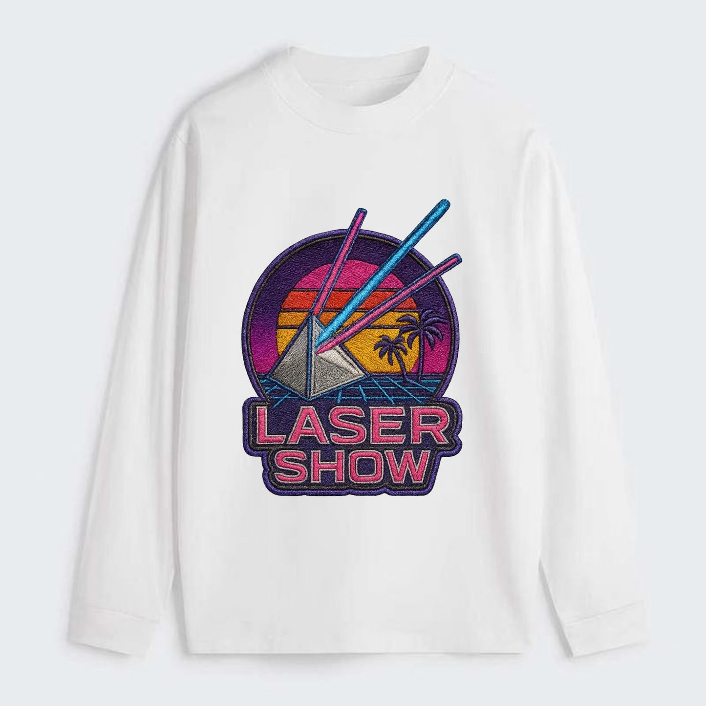 Laser Show - Classic Long Sleeve Shirt - White