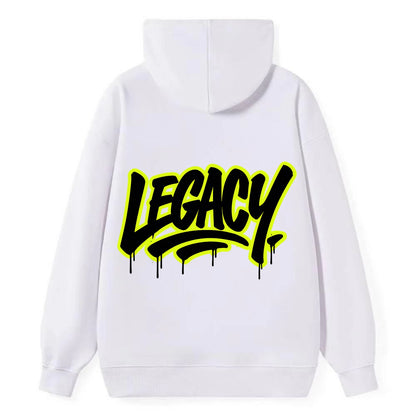Bold typography design - "LEGACY" - what you leave behind, lasting impact - Classic Pullover Hoodie - White