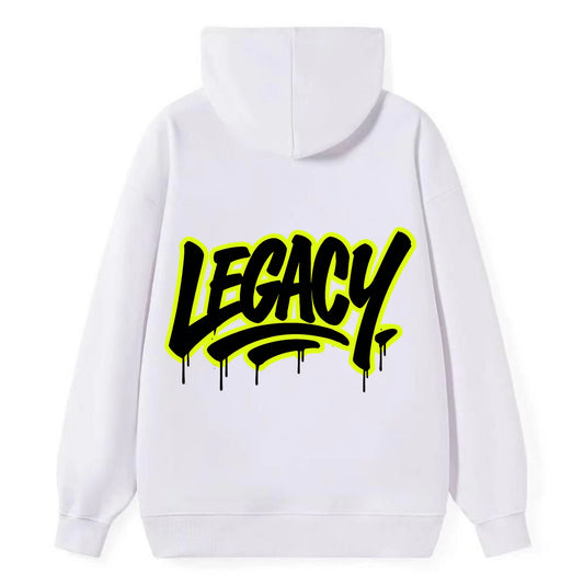Bold typography design - "LEGACY" - what you leave behind, lasting impact - Classic Pullover Hoodie - White