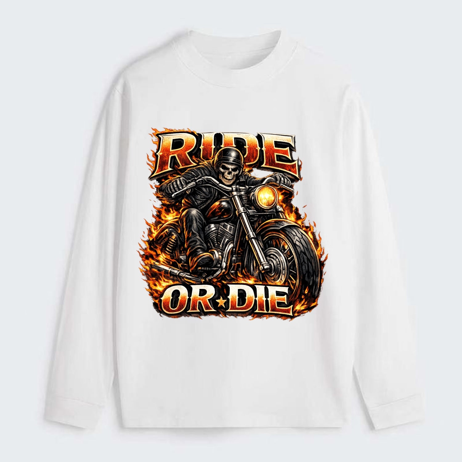 Ride Or Die - Classic Long Sleeve Shirt - White