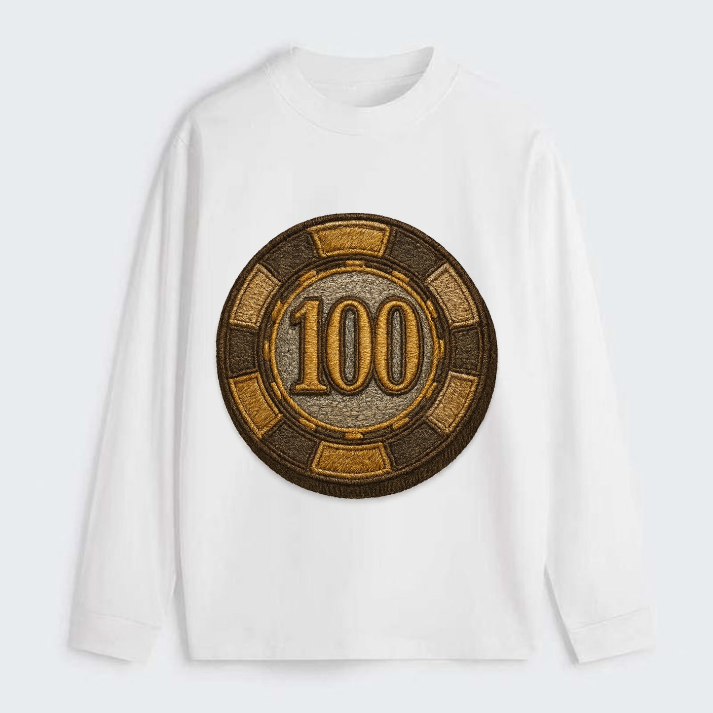 Poker Chip  - Classic Long Sleeve Shirt - White