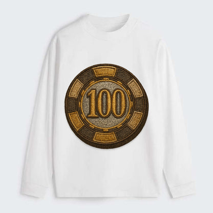 Poker Chip  - Classic Long Sleeve Shirt - White