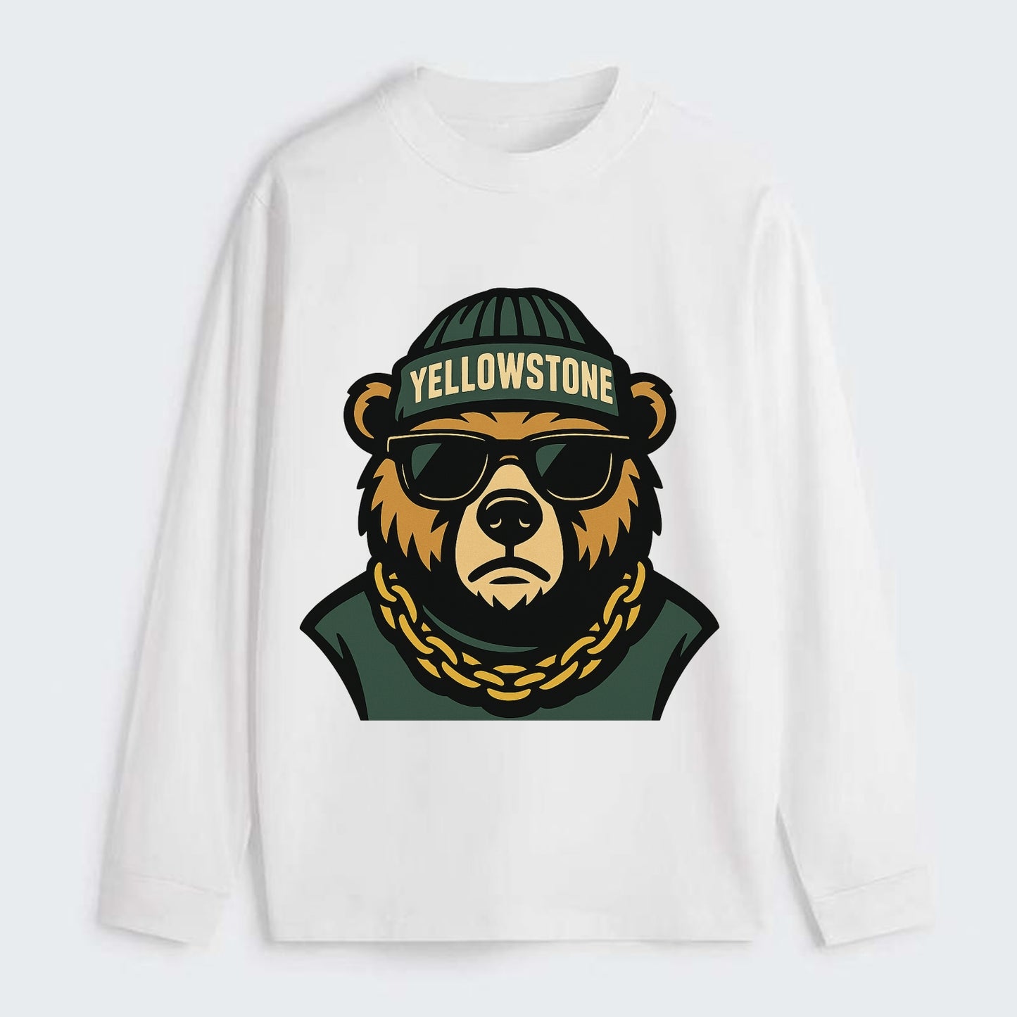 Yellowstone Bear - Classic Long Sleeve Shirt - White