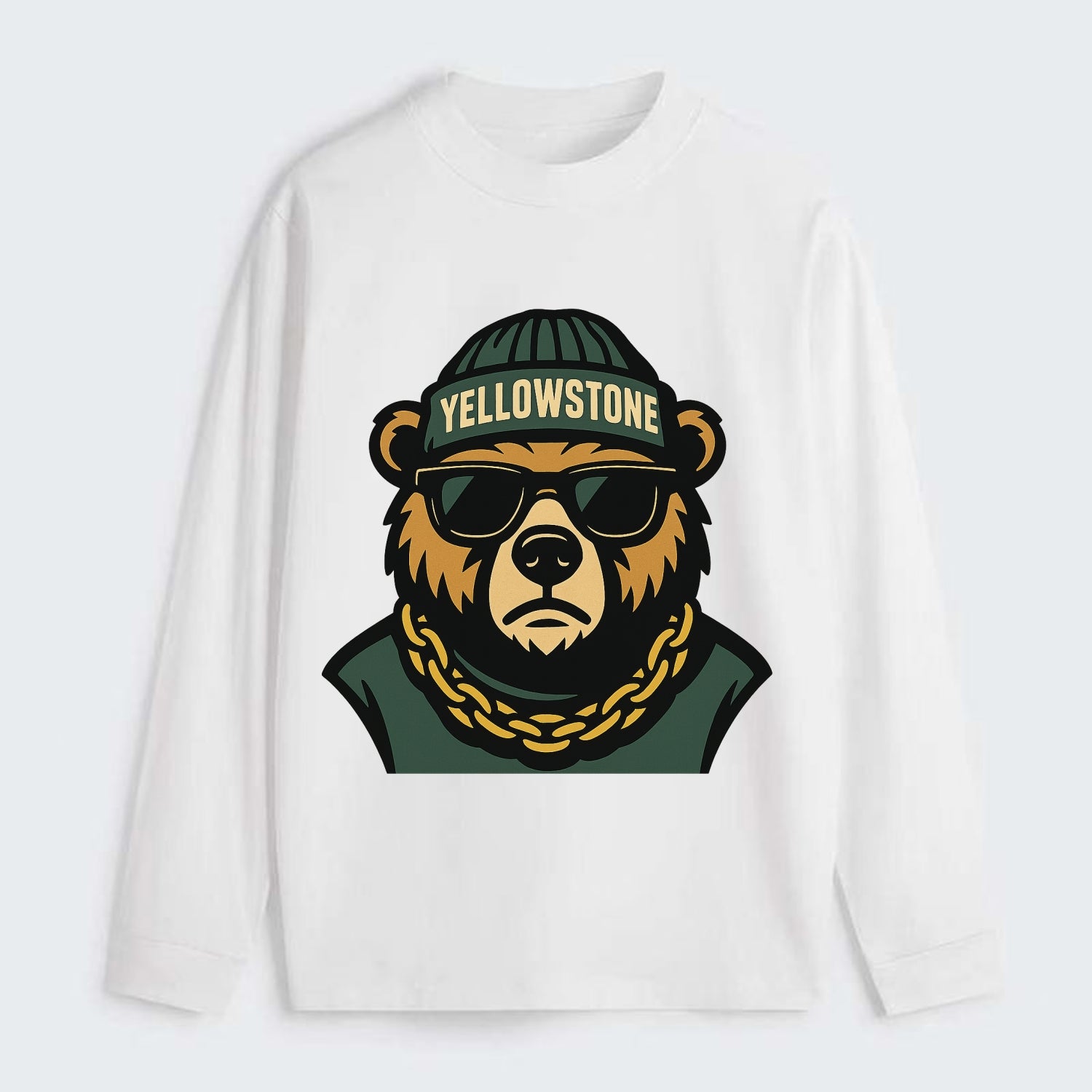 Yellowstone Bear - Classic Long Sleeve Shirt - White