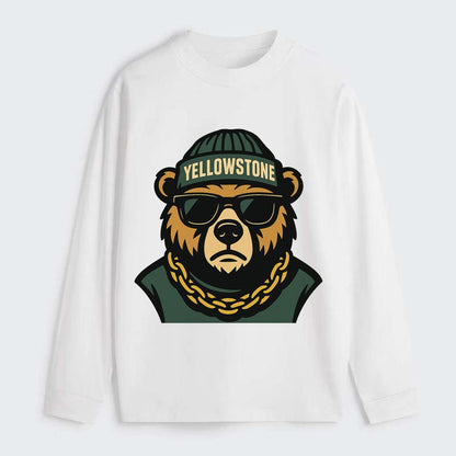 Yellowstone Bear - Classic Long Sleeve Shirt - White