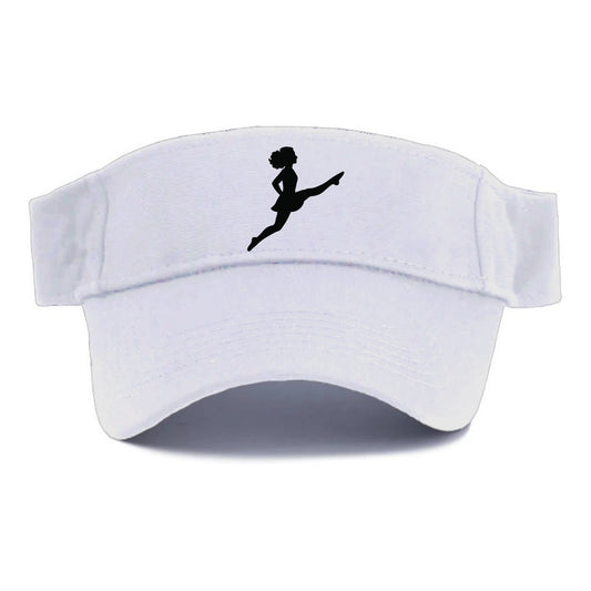 Irish step dancer Riverdance leap - Visor - White