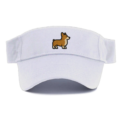 Pembroke Welsh Corgi - Trendy minimal sh - Visor - White