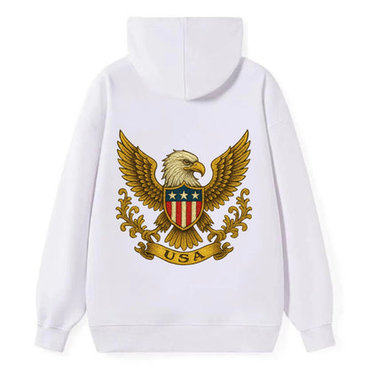 Usa Heritage Eagle Baseball Cap 2 - Classic Pullover Hoodie - White