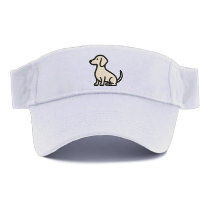 Dachshund - Long body profile view - Visor - White