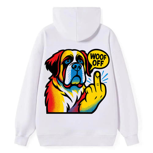 Saint Bernard with gentle giant face and droopy jowls, huge paw raised - Classic Pullover Hoodie