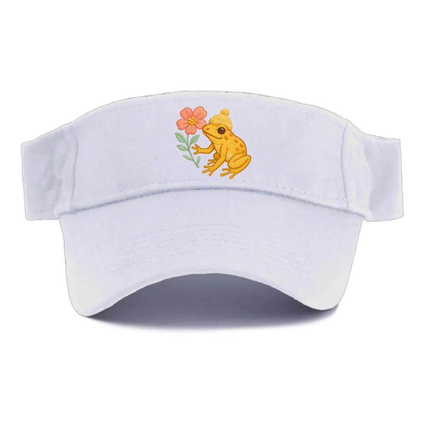 Yellow Dart Frog - Visor - White