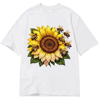 Vintage Sunflower - Classic T-shirt - White