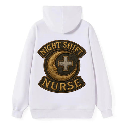 Night Shift Nurse  - Classic Pullover Hoodie - White