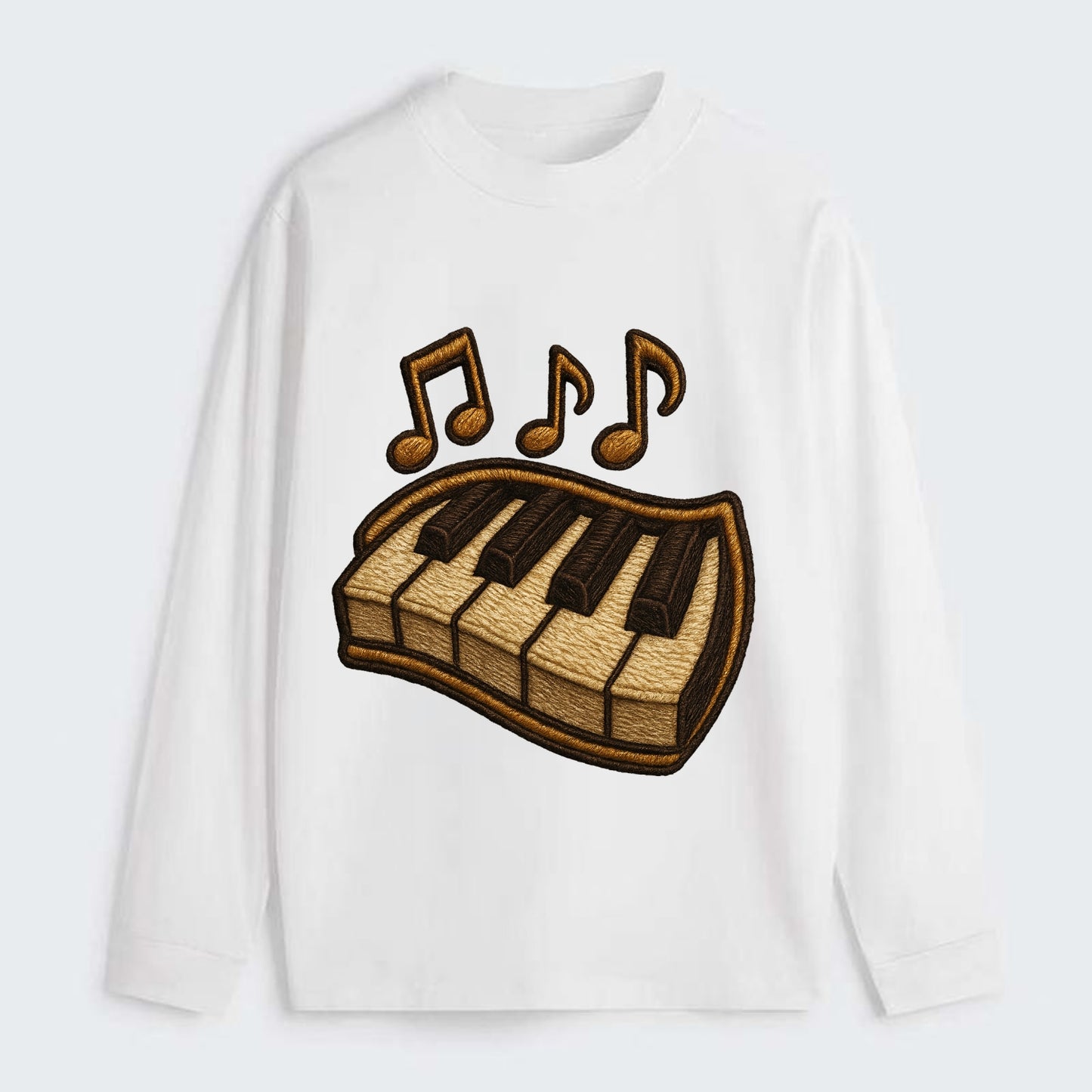 Piano Keys  - Classic Long Sleeve Shirt - White