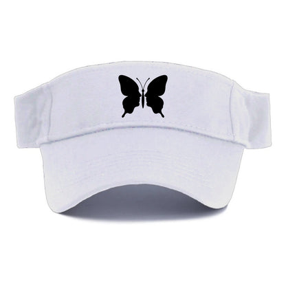 Butterfly wings - negative space reveals hidden faces or patterns - Visor - White
