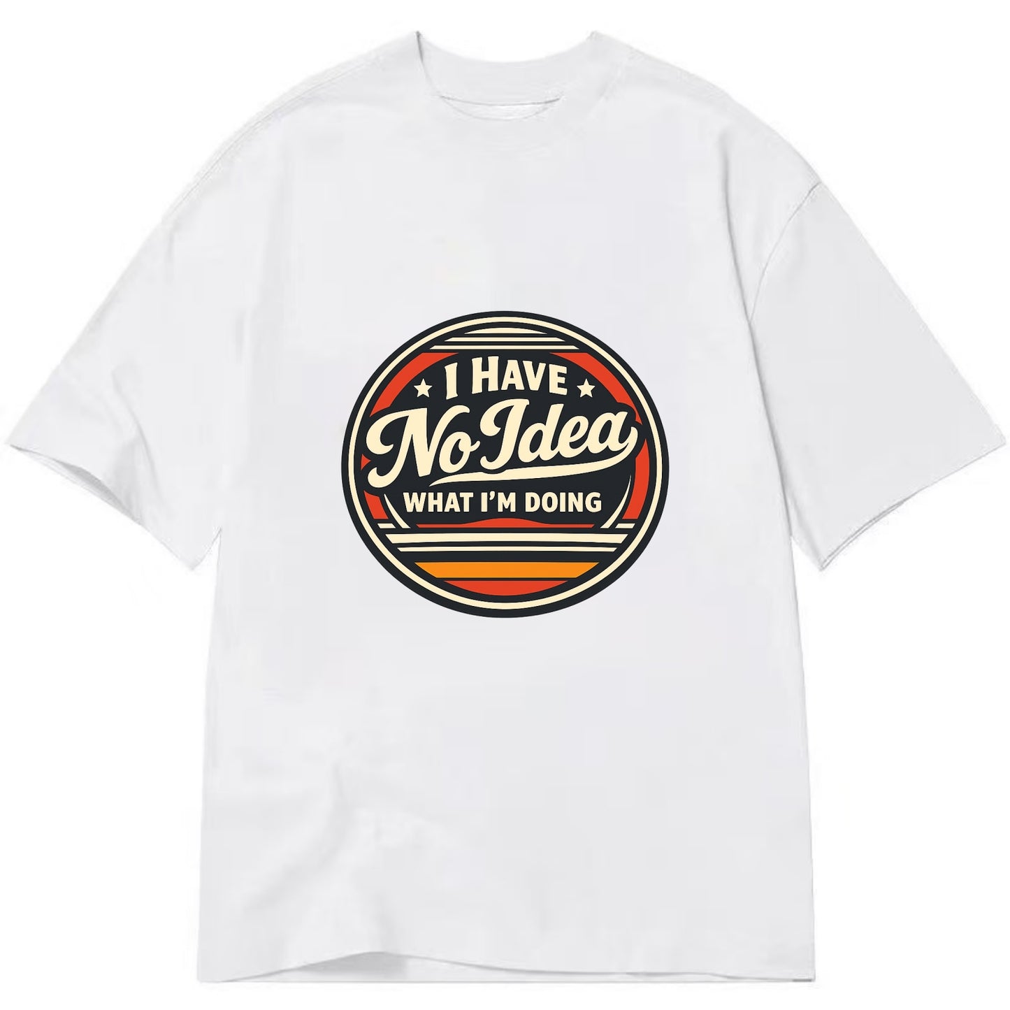 Confidently Clueless Emblem - Classic T-shirt - White