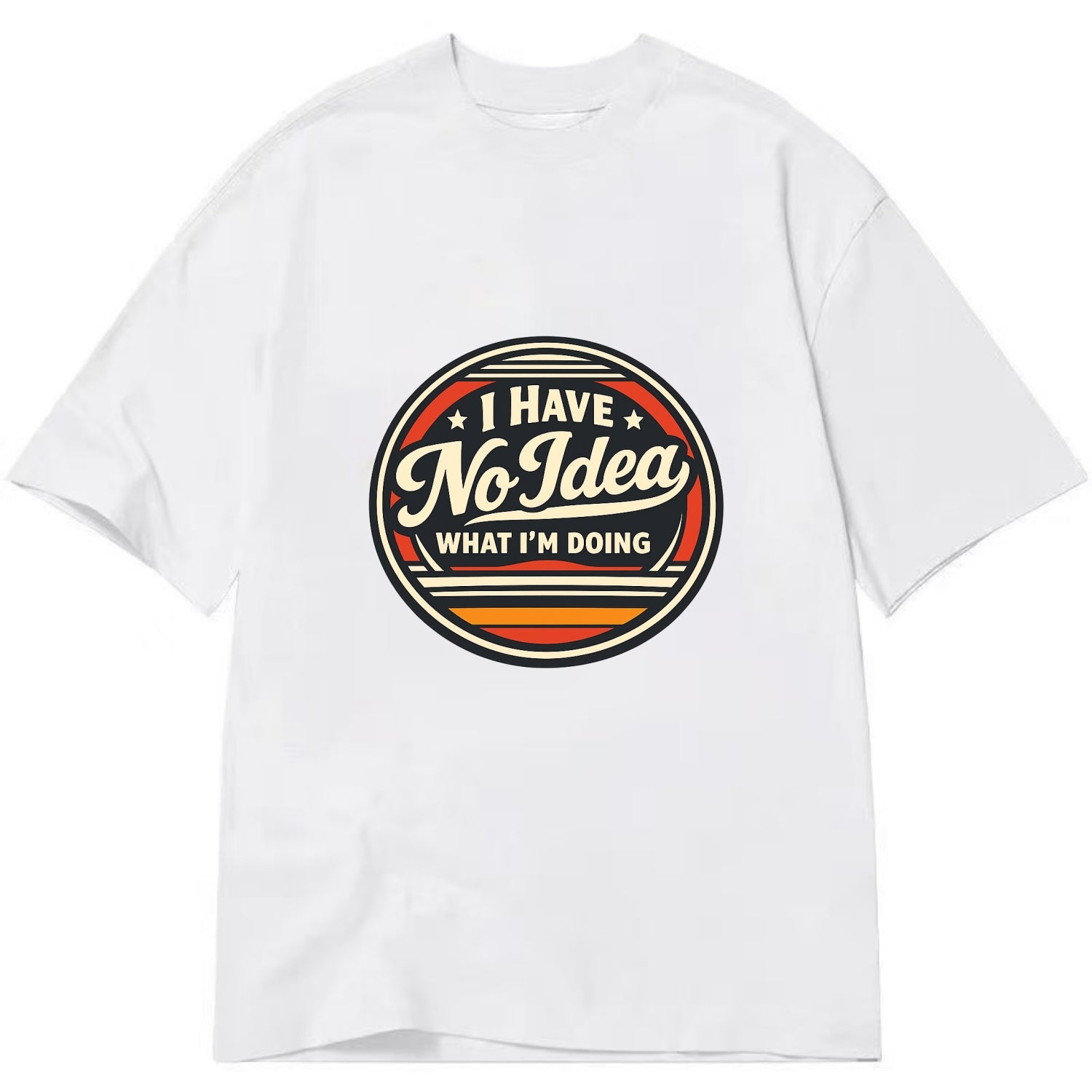 Confidently Clueless Emblem - Classic T-shirt - White