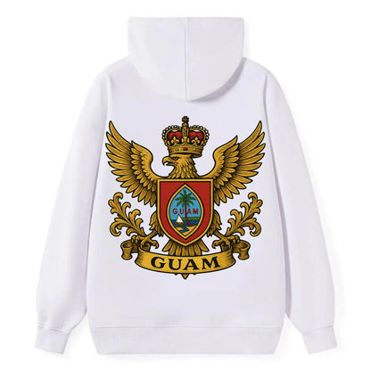Guam Heritage Badge  - Classic Pullover Hoodie - White